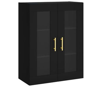 Vidaxl armario de pared negro 69,5x34x90 cm