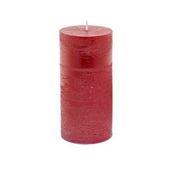 Vela cilíndrica roja h15