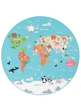 Alfombra infantil Bini turquesa 200 cm redondo