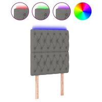 cabecero accesorio para dormir dormitorio mueble led 80 x 7 x 118128 cm tela gris oscuro tdl0201030