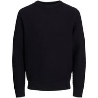 jack  jones jersey 12267322 jcoalpha knit crew neck black para hombre