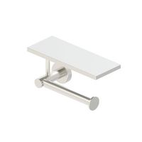 portarrollos de acero 316l satinado con estante para bano moderno