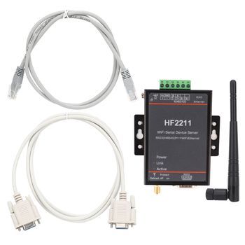 Servidor Serial Hf2211: Rs232/485/422 Para Comunicación De Red Dtu Wi-fi Y Ethernet, 5 - 36vdc Con Funciones De Puerto Serial Y Ethernet
