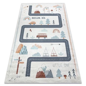 Alfombra Lavable Bambino 46980 Bosque, Calles Para Niños Antideslizan 80x150 Cm