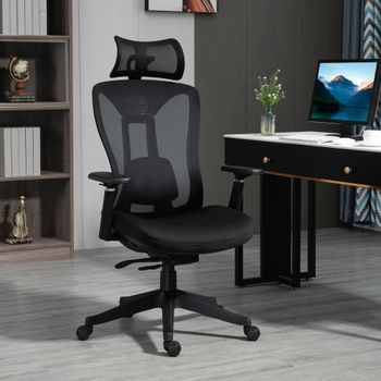 Silla De Oficina Reclinable De Malla Vinsetto 70x66x120-128 Cm Negro