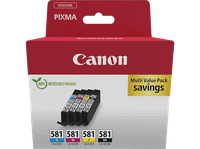 cartucho de tinta - canon cli-581 cmybk 56 ml 450 pags negro amarillo cian magenta