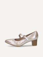 caprice pumps brown made of leather with block heel size 39