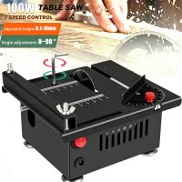 sierra de mesa multifuncional de 100w mini sierra electrica de sobremesa maquina de corte con velocidad y angulo ajustables hoja elevable herramienta de profundidad de corte maquina de corte para