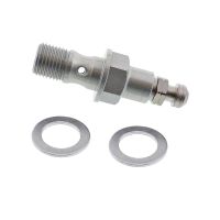 tornillo banjo m10x1 simple alu gris con purgador gris