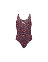 banador puma swim girls printed swimsuit 1p infantil multicolor