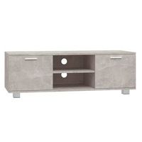 mueble para tv madera contrachapada gris hormigon 120x405x35cm vidaxl