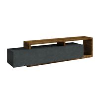 mueble tv 1 cajon 219 cm paneles de aglomerado gris y madera