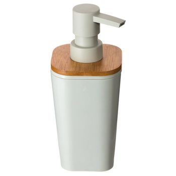 Dispensador de jabón de plastico blanco 18x8x8 cm