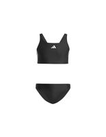 bikini de natacion adidas 3 bandas bld nina negroblanco