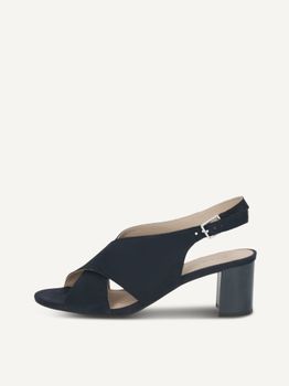 CAPRICE Heeled sandal, blue, made of Leather with Block heel, Size 38.5
