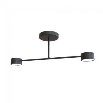 Plafón de techo tanfa negro (2 luces)