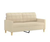 vidaxl sofa de 2 plazas de tela color crema 140 cm