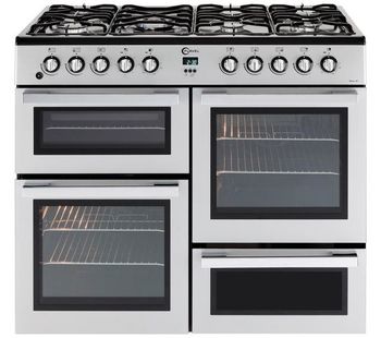 FLAVEL MLN10FRS Dual Fuel Range Cooker - Silver & Chrome, Silver