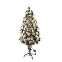 arbol de navidad de fibra optica con 135 luces led blanco calido