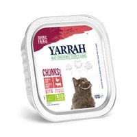yarrah organic chunks in gravy 6 x 100g - organic chicken  organic beef with organic parsley  organic thyme