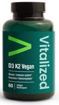 Vitalized D3 K2 Vegan 60 Cápsulas Blandas