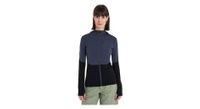 forro polar merino 200 forro polar descender azul negro para mujer icebreaker