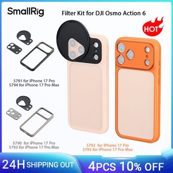 SmallRig 17 Pro FilMov fotografía parachoques funda de teléfono para iPhone 17 Pro Max gris/naranja/negro con placa trasera de lente de montaje en T