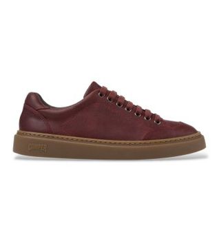 Camper para hombre. K101105-012 Zapatillas de piel Runner Twentyfive burdeos (45), Plano, Cordones, Casual