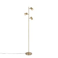 lampara de pie moderna de bronce con 3 luces
