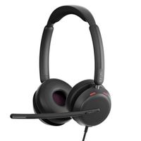 epos impact 860t auriculares con cable usb-c y usb-a de doble auricular con microfono con cancelacion de ruido certificado teams super wideband ajuste comodo oficina y negocios