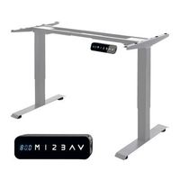 marco de escritorio electrico ajustable unycos - core dual - gris altura 70-118cm y ancho 90-160cm con usb