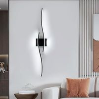 aplique de pared interior led luz blanca 6500k lampara de pared led negra luz de pared led interior para dormitorio estudio pasillo escaleras