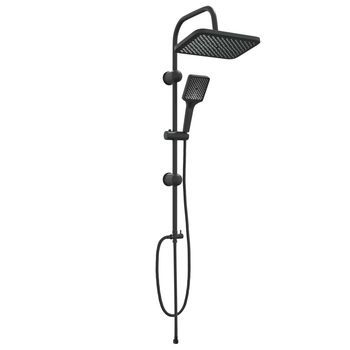 Sistema De Ducha Con Cabezal De Ducha Negro Acero Inoxidable Vidaxl
