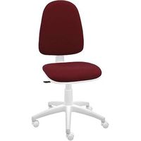 silla de escritorio torino blanca - tapizado burdeos
