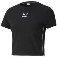 puma tops y camisetas classic cropped top t-shirt donna black 597631 01 para mujer