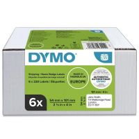 etiquetas dymo labelwriter 54x101 mm 6 rollos 1320 etiquetas autoadhesivas