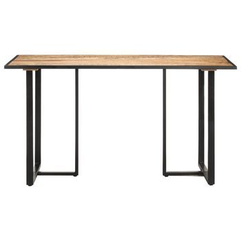 Mesa De Comedor De Madera Maciza De Mango Rugosa 140 Cm