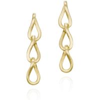 jorge revilla pendientes pendientes largos de gota de plata con bano de oro 18k para mujer