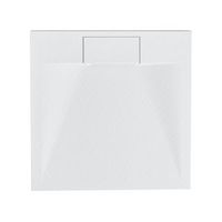 plato de ducha minimalista con desague smc efecto piedra natural 90 x 90 x 3 cm blanco azzurro