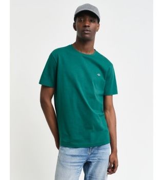 Gant para hombre. 2003184 Camiseta Shield verde (XXL), Casual, Algodón, Manga corta