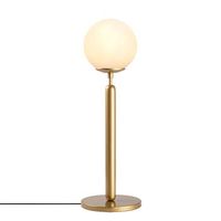 lampara de mesa king-11463 oro cobrizo metal vidrio 18x18x52 cm