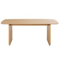 mesa de comedor rectangular de madera y chapa de 180240