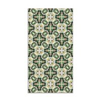 panorama alfombra vinilica baldosin estilo oriental verde 200x200 cm