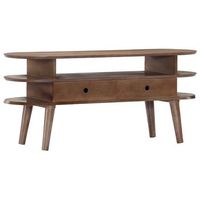 vidaxl mueble para tv de madera maciza de acacia 110x35x50 cm