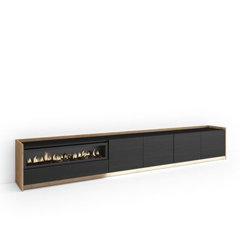Mueble Tv, Televisión, Muebles De Salón, Almacenaje, 310x50x37 Cm, Para Tv Hasta 80