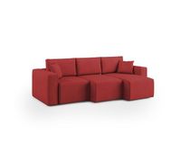 morfeo sofa con asiento extraible en tela impermeable 245 cm rojo