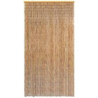 cortina de bambu para puerta contra insectos 120x220 cm