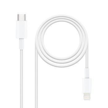 Nanocable Cable Lightning Macho a USB-C Macho 2m Blanco
