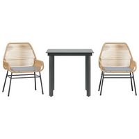 juego de comedor jardin 3 uds cojines ratan sintetico marron cfw857923