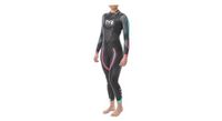 traje de neopreno de triatlon para mujer tyr hurricane cat 5 negro   azul   rosa